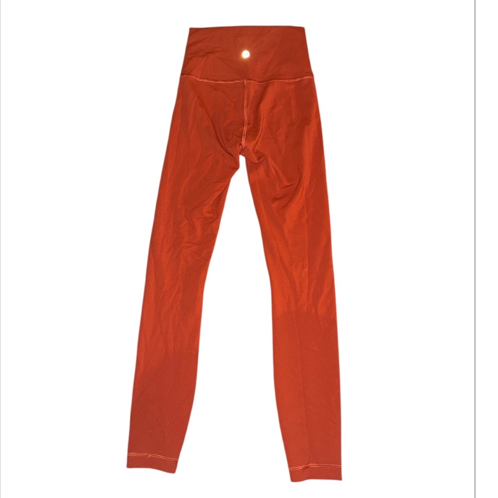 Lululemon Wunder Train High-Waisted Burnt Orange Leggings Size 2